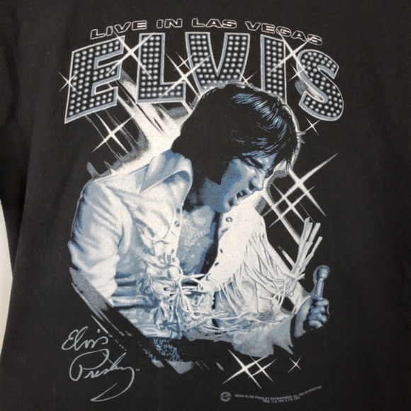 Elvis Presley Live In Last Vegas Rock Band M Shirt - Picture 1 of 5
